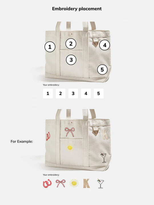 BaubleBar Women’s Medium Custom Icon Tote Handbag