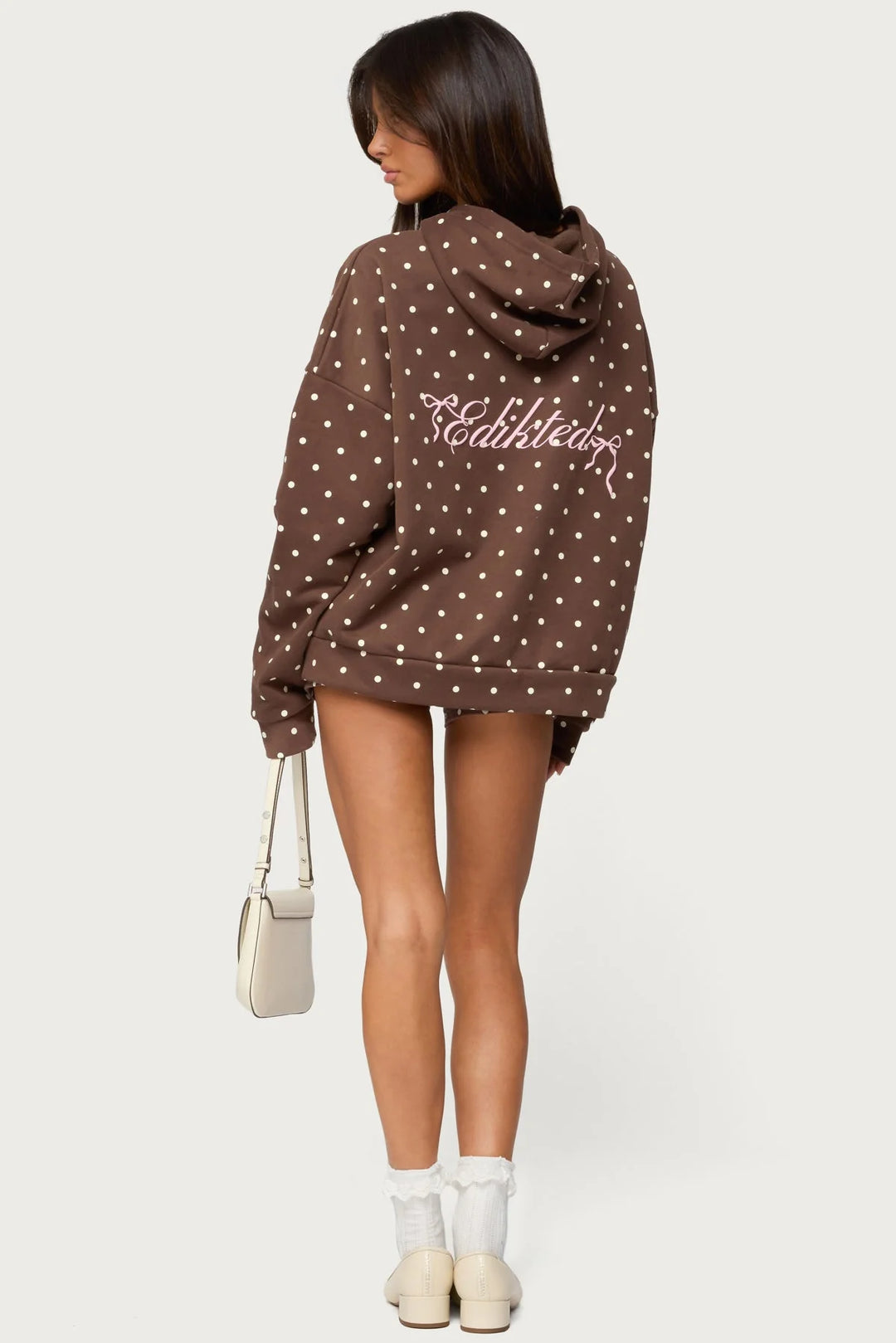 Edikted Women Chelsie Polka Dot Hoodie