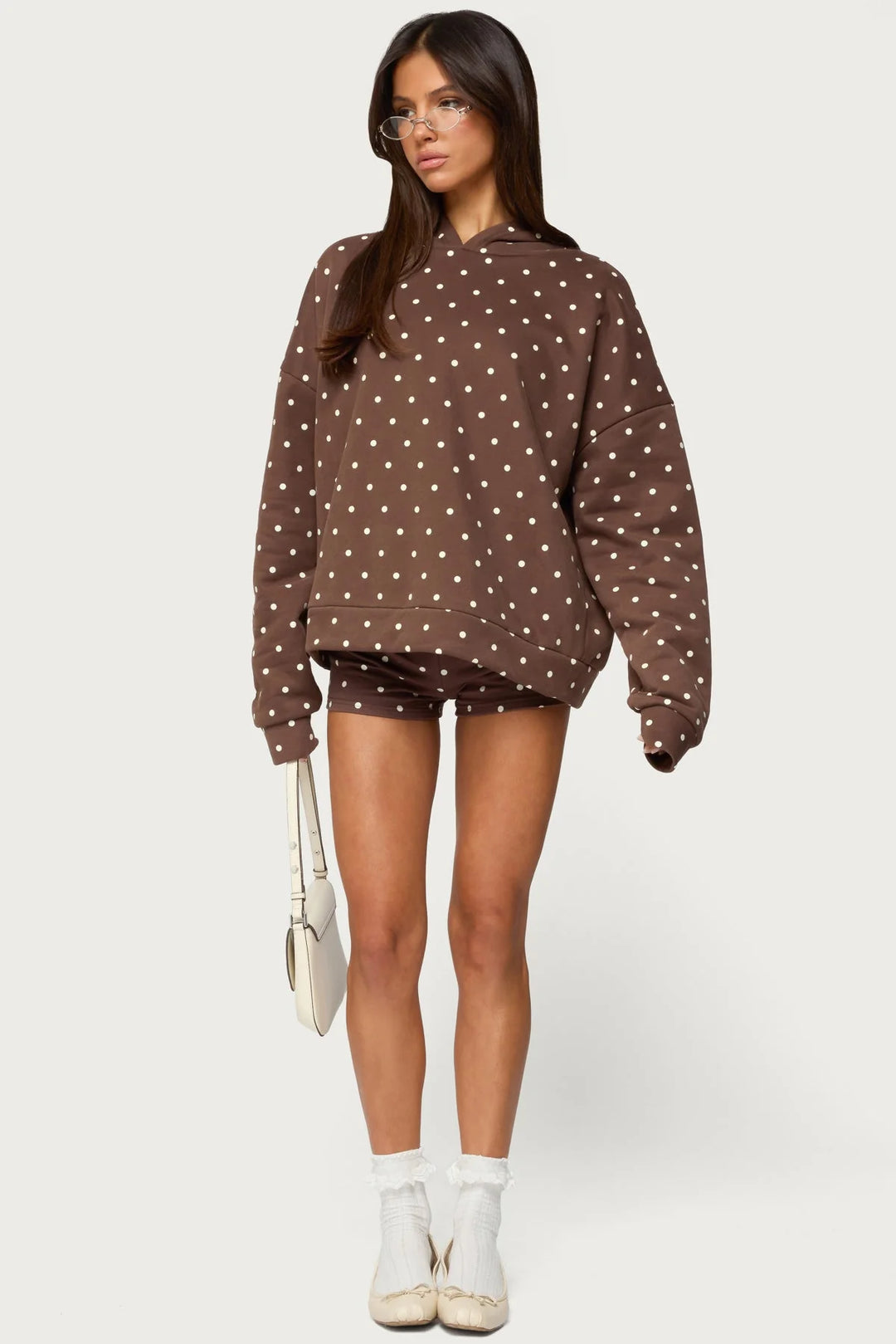 Edikted Women Chelsie Polka Dot Hoodie