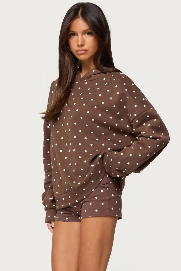 Edikted Women Chelsie Polka Dot Hoodie