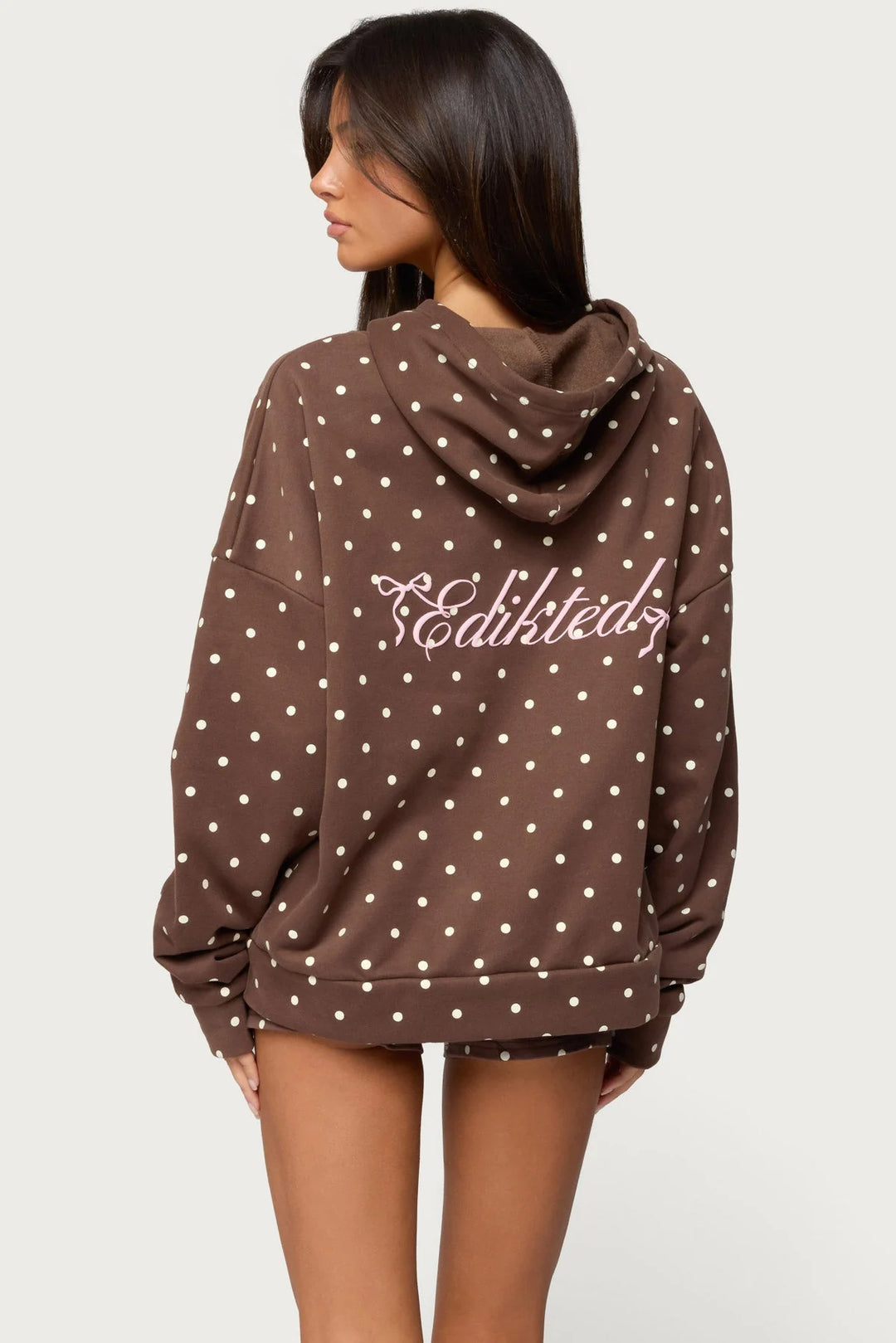 Edikted Women Chelsie Polka Dot Hoodie