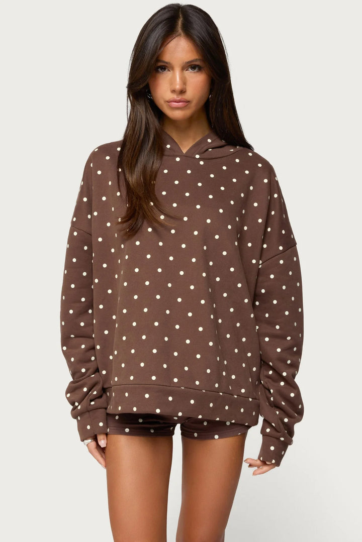 Edikted Women Chelsie Polka Dot Hoodie