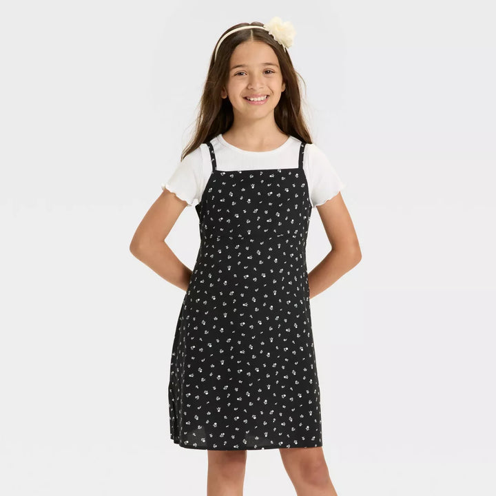 Cat & Jack Girls' Short Sleeve Top & Slip Dress