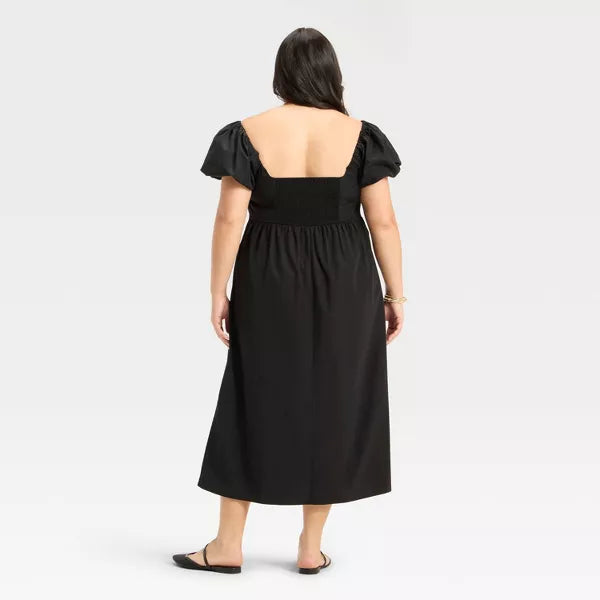 A New Day Women's Puff Short Sleeve Maxi Dress