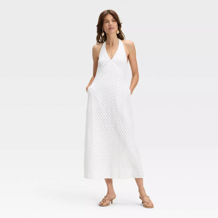 A New Day Women's Eyelet Maxi A-Line Dress