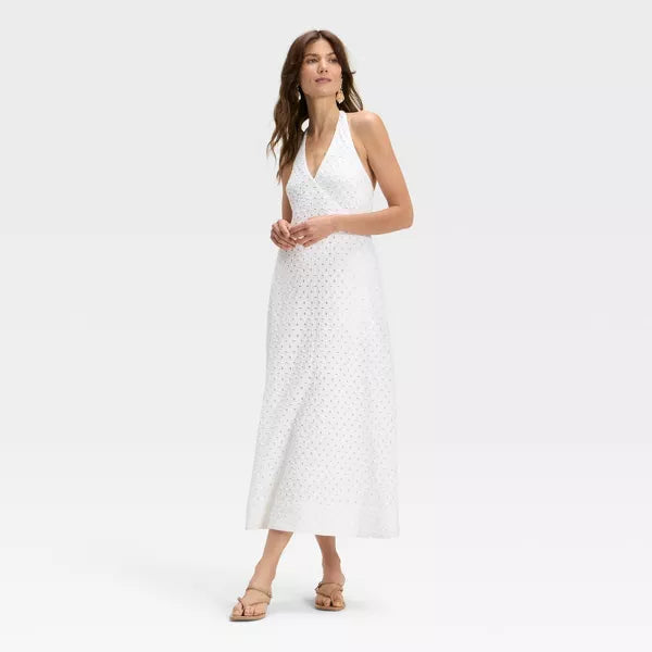 A New Day Women's Eyelet Maxi A-Line Dress