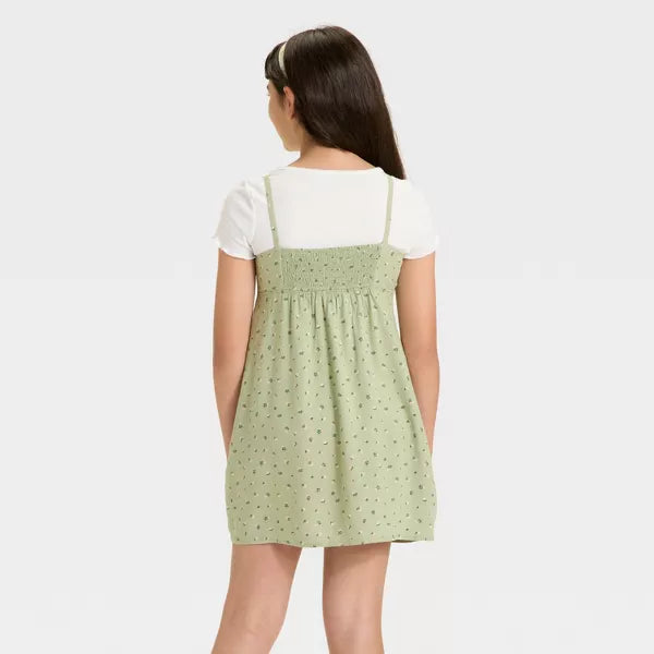Cat & Jack Girls' Short Sleeve Top & Slip Dress