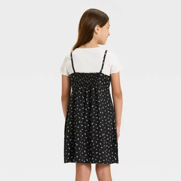 Cat & Jack Girls' Short Sleeve Top & Slip Dress