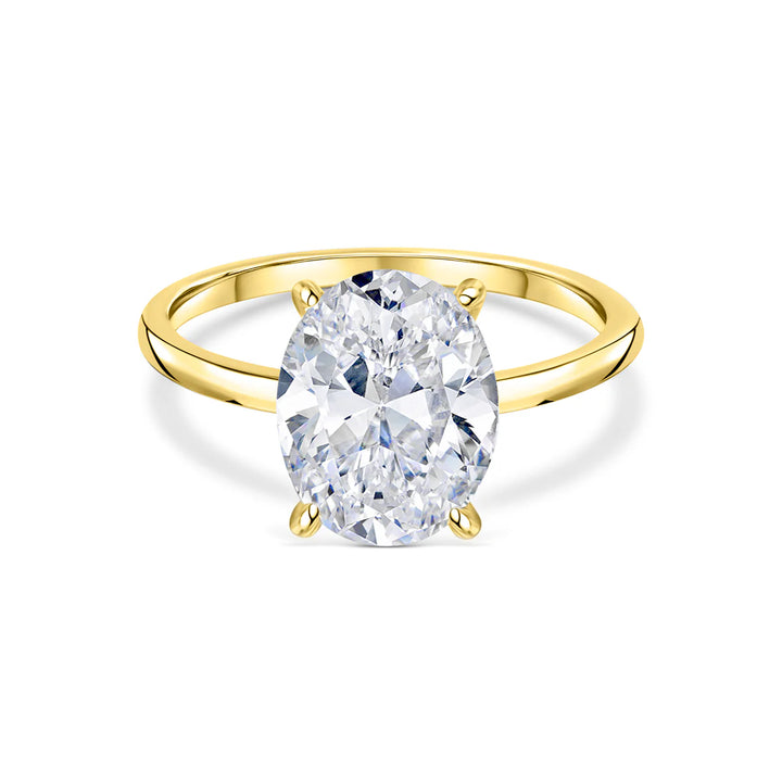 Women's Modern Gents Trading Co Elena Engagement Ring in Yellow Gold Oval Center Stone