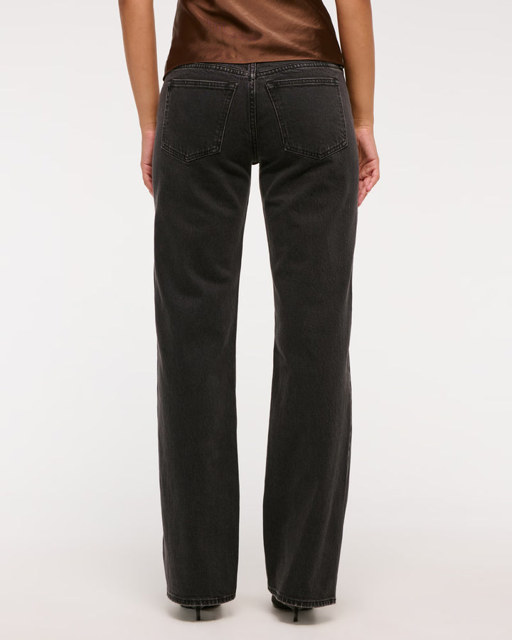 Abercrombie & Fitch Women's Low Rise 90s Relaxed Jean in Dark Marble