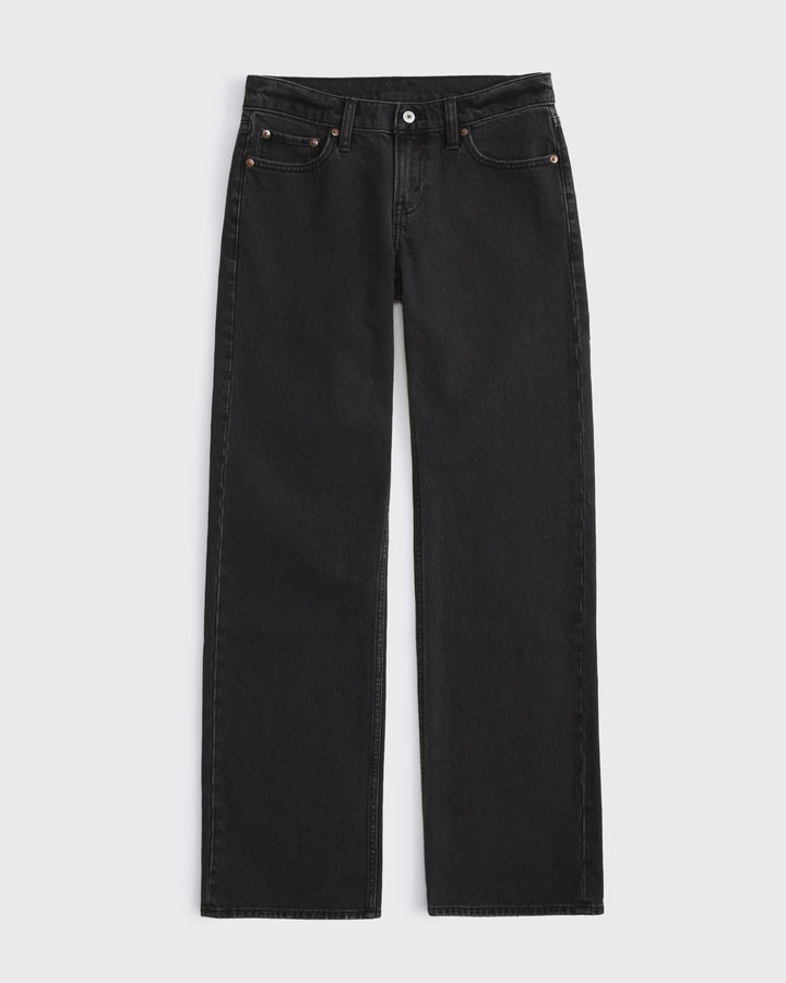 Abercrombie & Fitch Women's Low Rise 90s Relaxed Jean in Dark Marble
