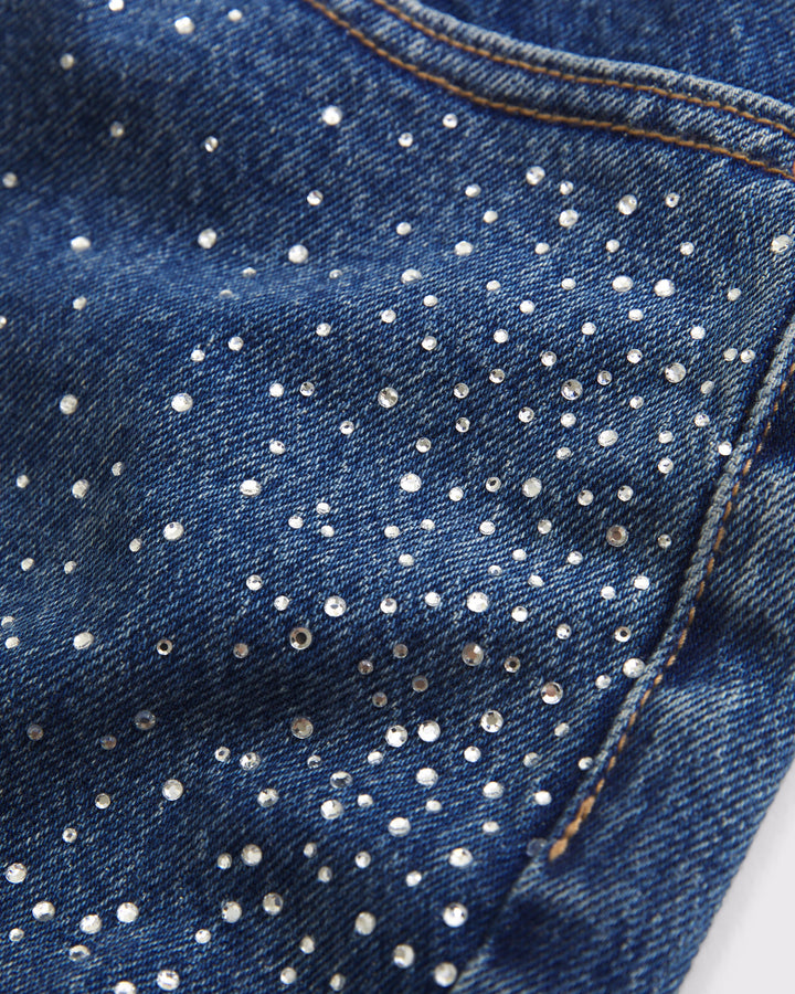 Abercrombie & Fitch Women’s Curve Love Ultra High-Rise 90s Straight Short Jeans