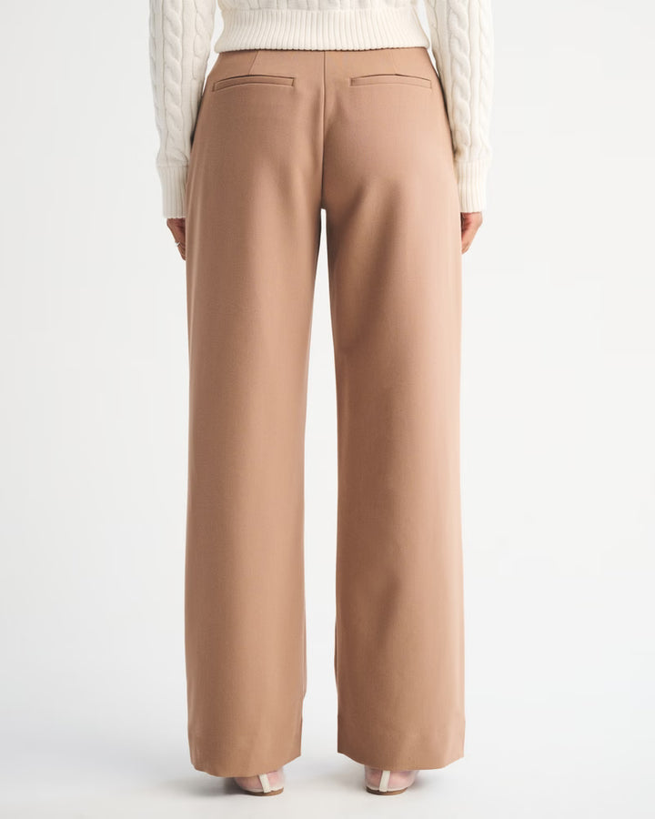 Abercrombie & Fitch Women’s Curve Love A&F Sloane Tailored Long Wide Leg Pants