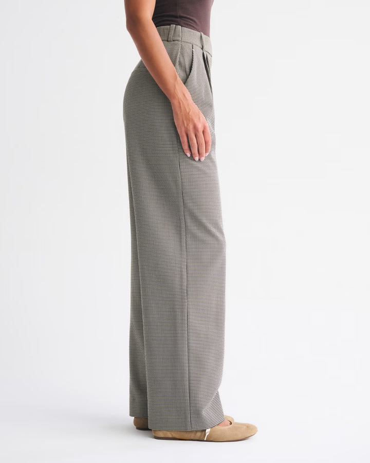 Abercrombie & Fitch Women’s Curve Love A&F Sloane Tailored Long Wide Leg Pants