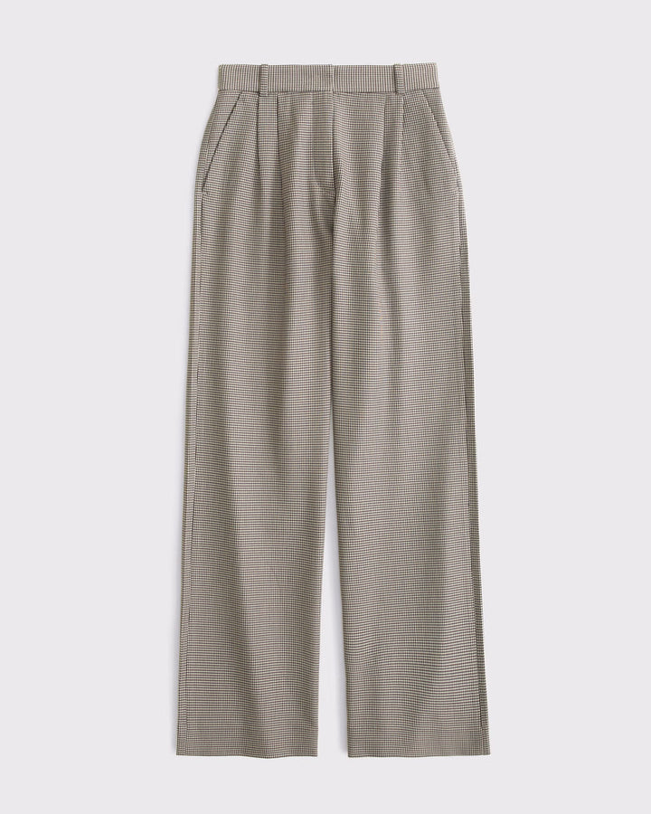 Abercrombie & Fitch Women’s Curve Love A&F Sloane Tailored Long Wide Leg Pants