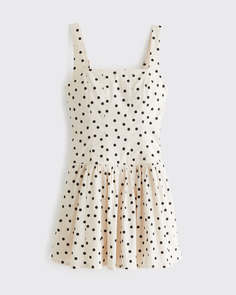 Abercrombie & Fitch Women's The A&F Mila Drop-Waist Mini Dress