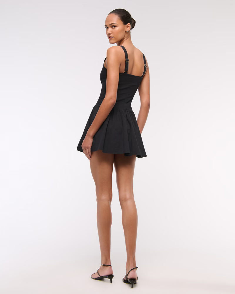 Abercrombie & Fitch Women's The A&F Mila Drop-Waist Mini Dress