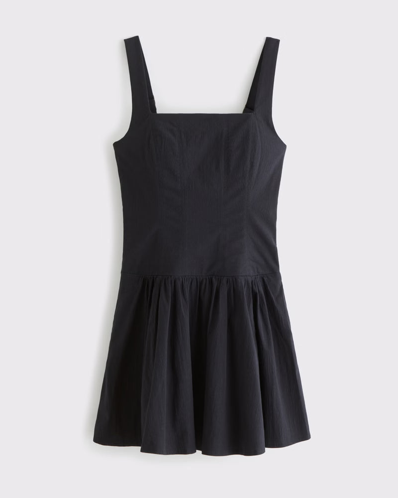 Abercrombie & Fitch Women's The A&F Mila Drop-Waist Mini Dress