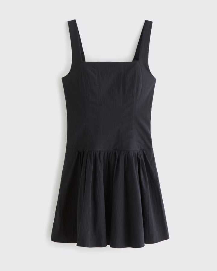 Abercrombie & Fitch Women's The A&F Mila Drop-Waist Mini Dress