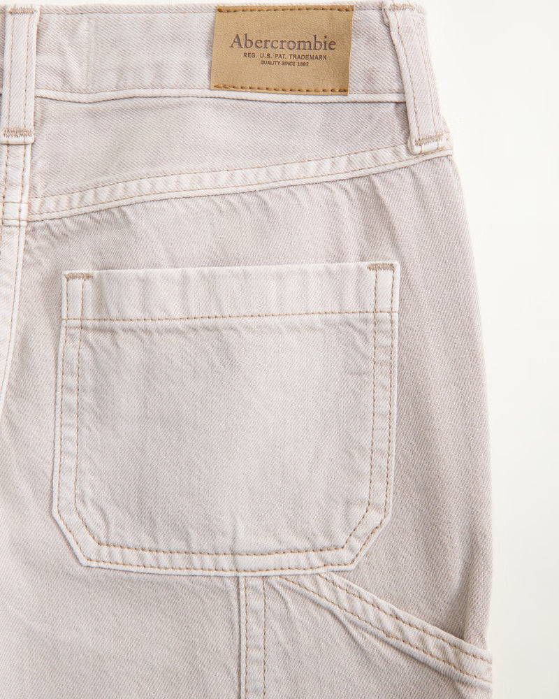 Abercrombie Kids Girls High Rise Wide Leg Jeans in Medium Wash