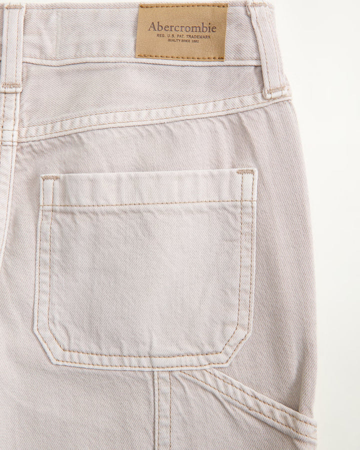 Abercrombie Kids Girls High Rise Wide Leg Jeans in Medium Wash