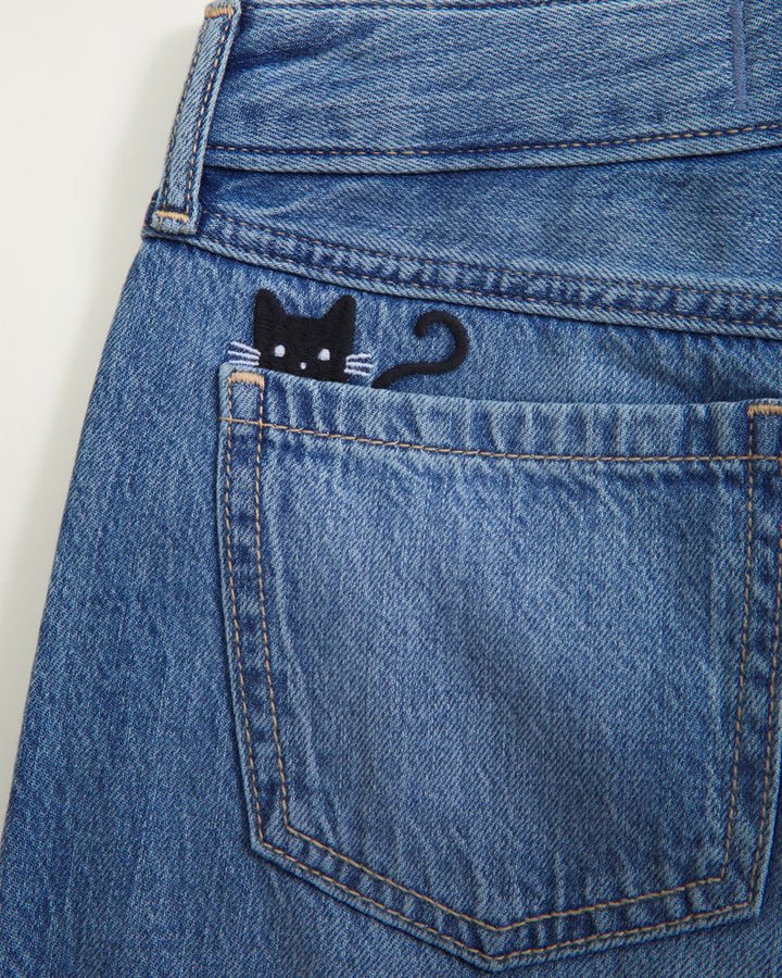 Abercrombie Kids Girls High Rise Wide Leg Jeans in Medium Wash