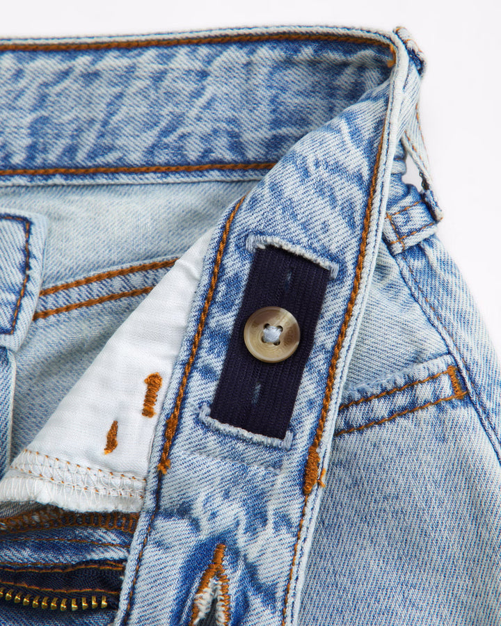 Abercrombie Kids Girls High Rise Wide Leg Jeans in Medium Wash