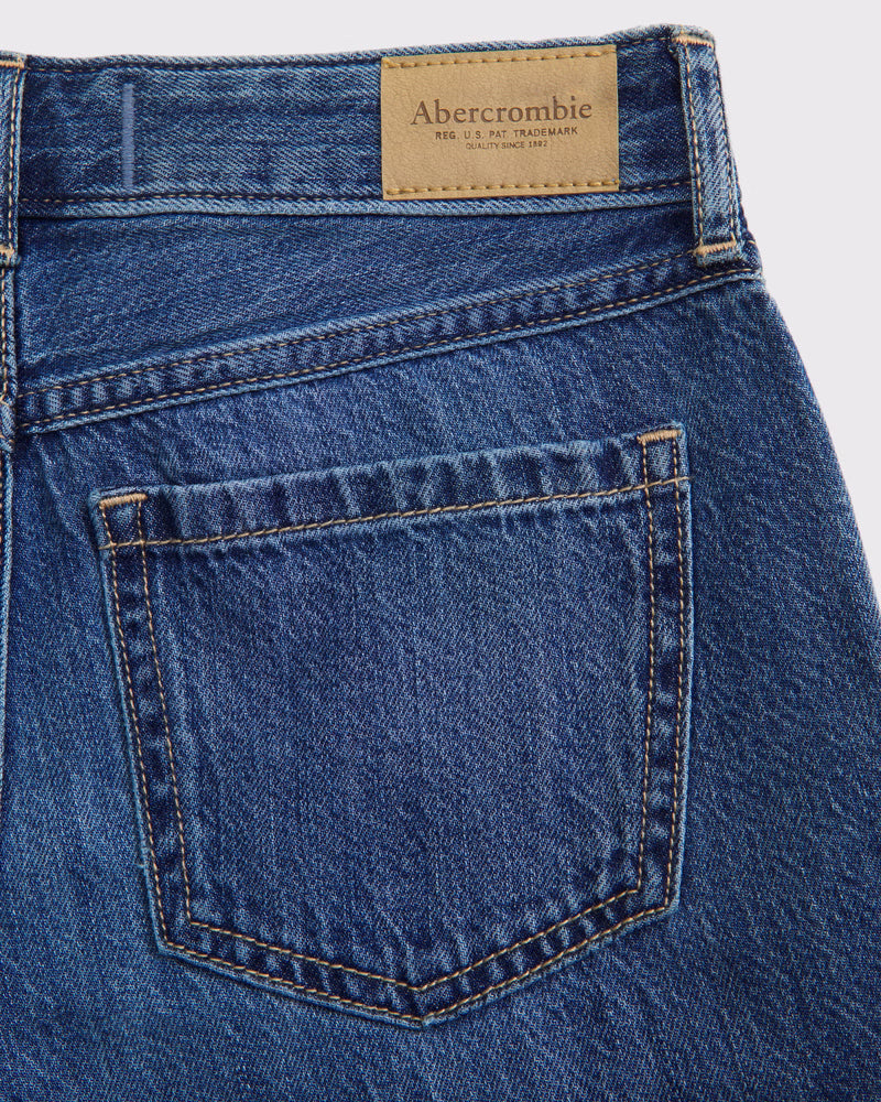 Abercrombie Kids Girls High Rise Wide Leg Jeans in Medium Wash