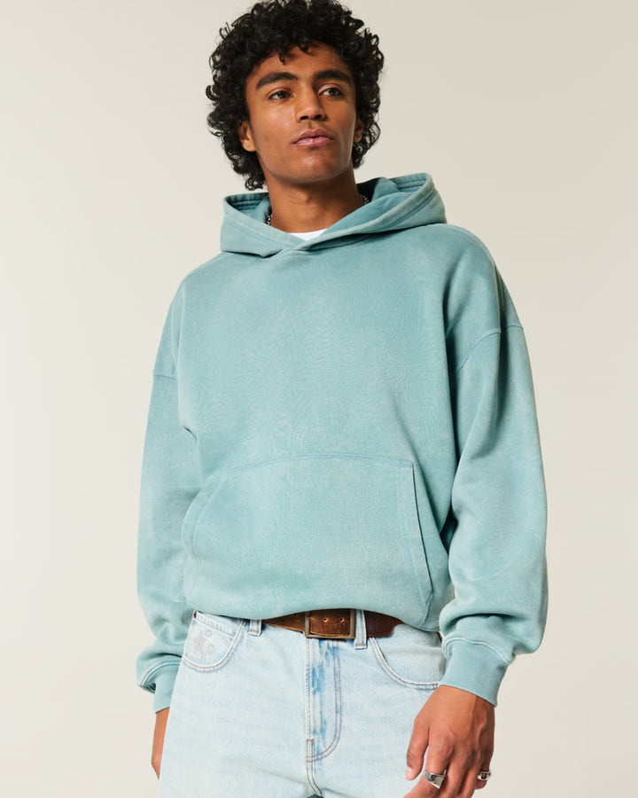 Men's Baggy Cinch Hoodie in Washed