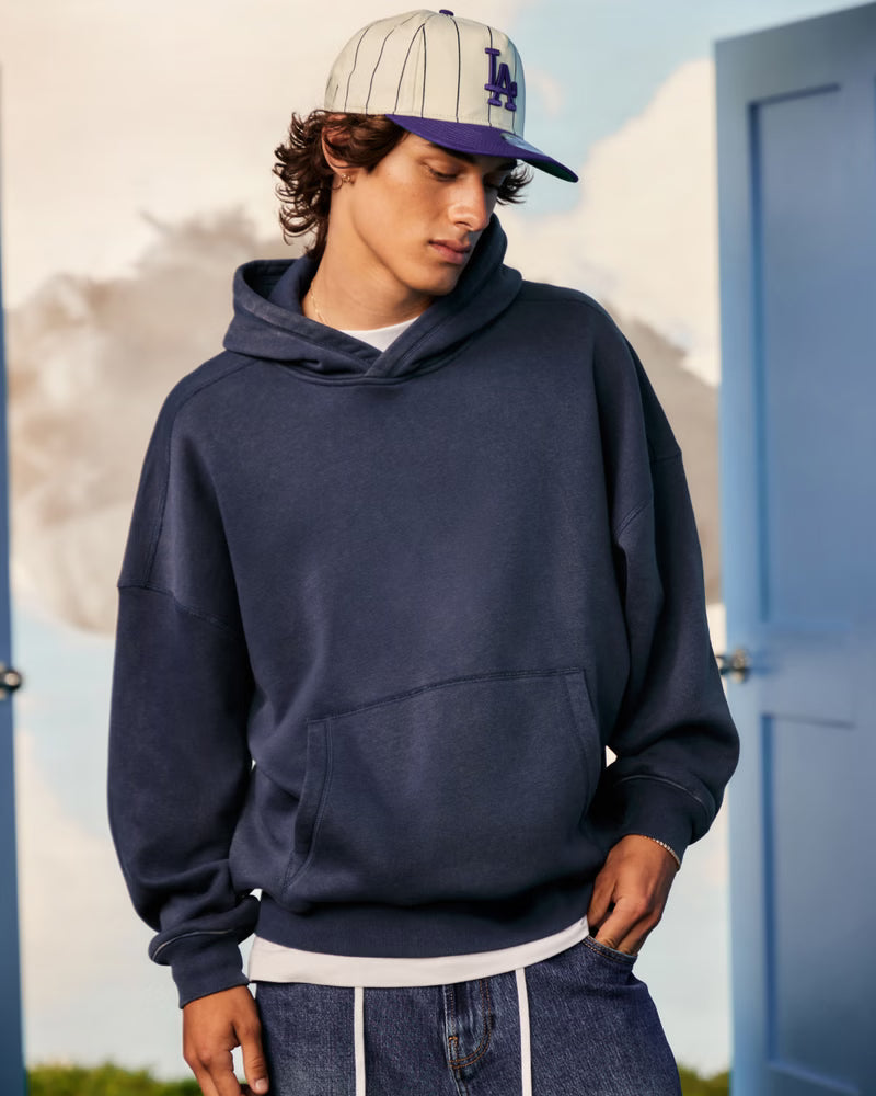 Men's Baggy Cinch Hoodie in Washed