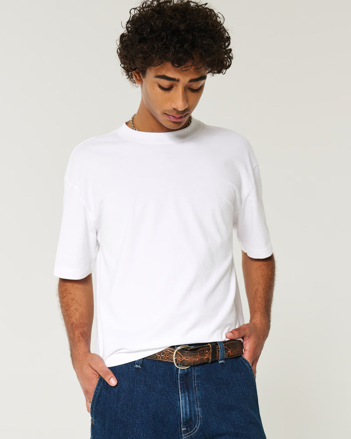 Boxy Heavyweight Crop Crew T-Shirt