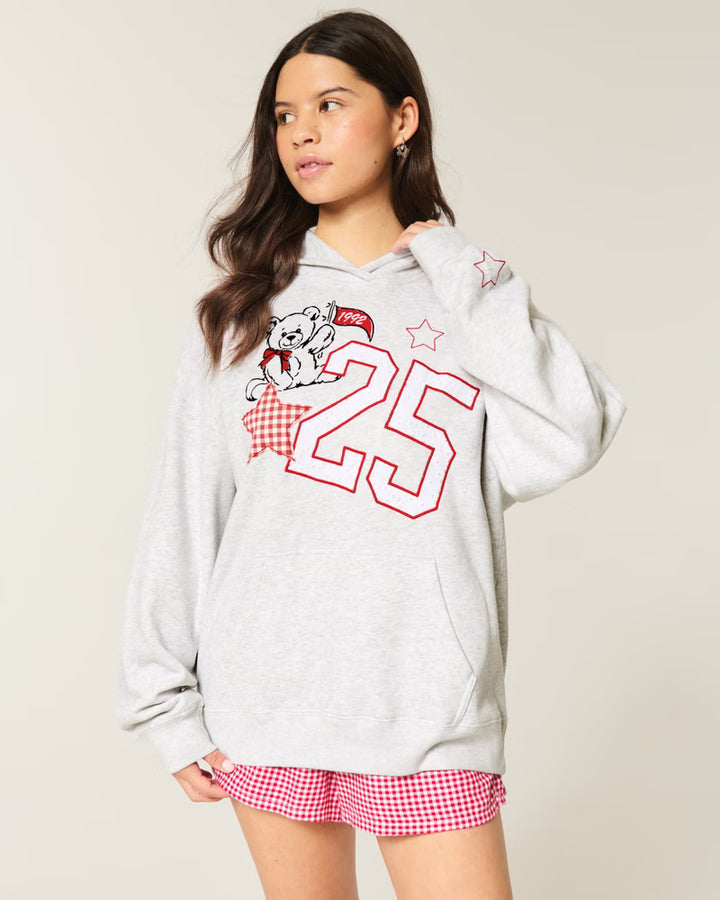 Women's Oversized NY Graphic Hoodie