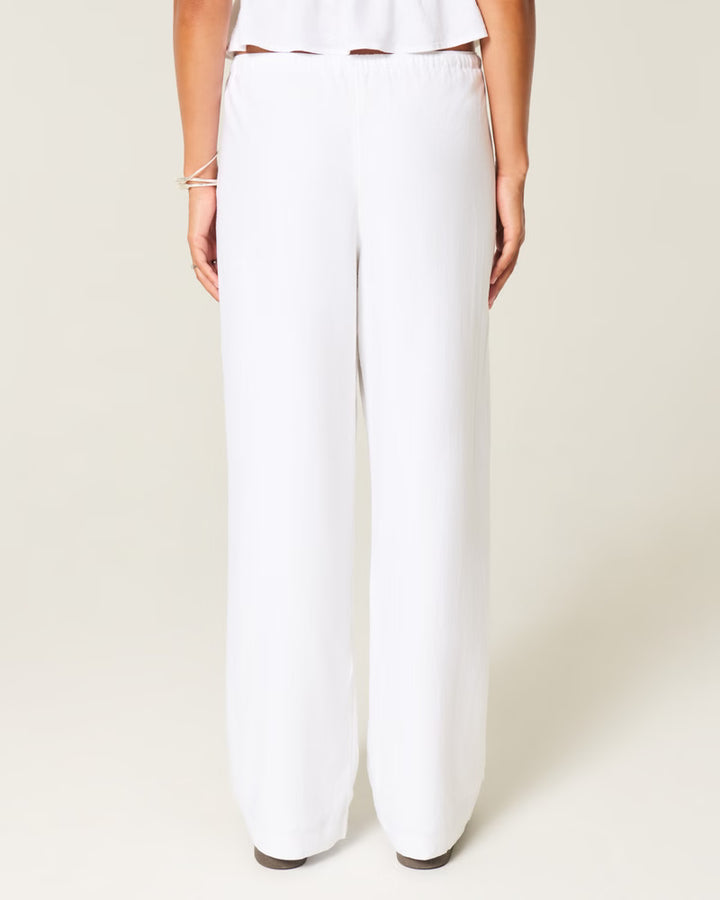 Hollister Women’s Linen-Blend Pull-On Baggy Pants