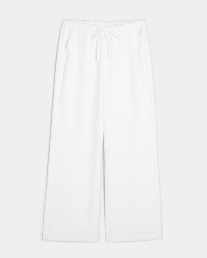 Hollister Women’s Linen-Blend Pull-On Baggy Pants
