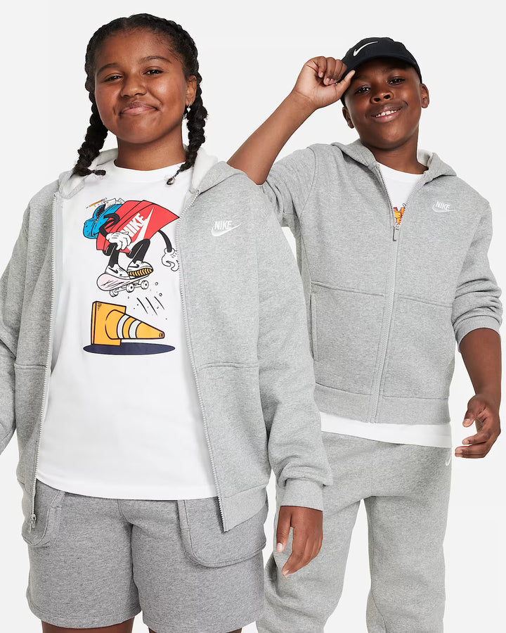 Nike Sportswear Club Fleece Big Kids' Full-Zip Hoodie (Extended Size)