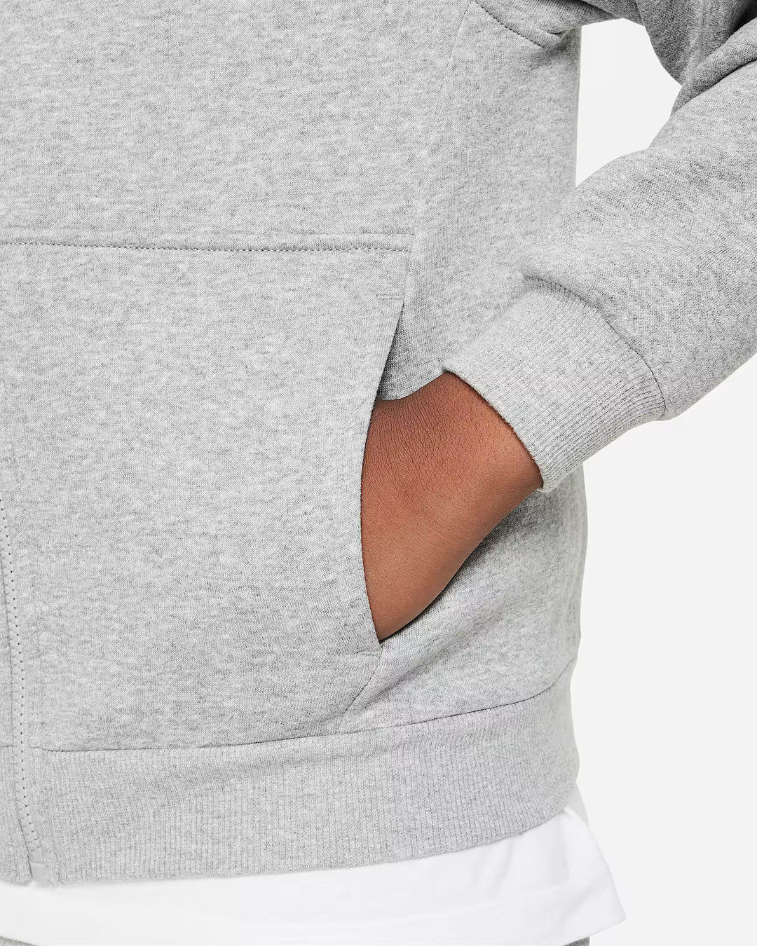 Nike Sportswear Club Fleece Big Kids' Full-Zip Hoodie (Extended Size)