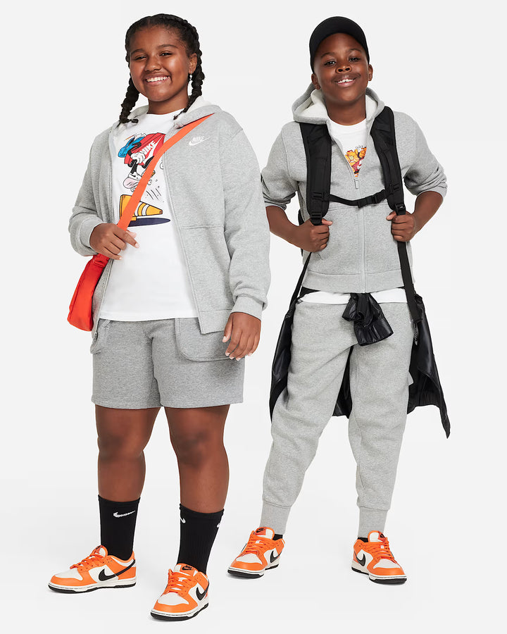 Nike Sportswear Club Fleece Big Kids' Full-Zip Hoodie (Extended Size)