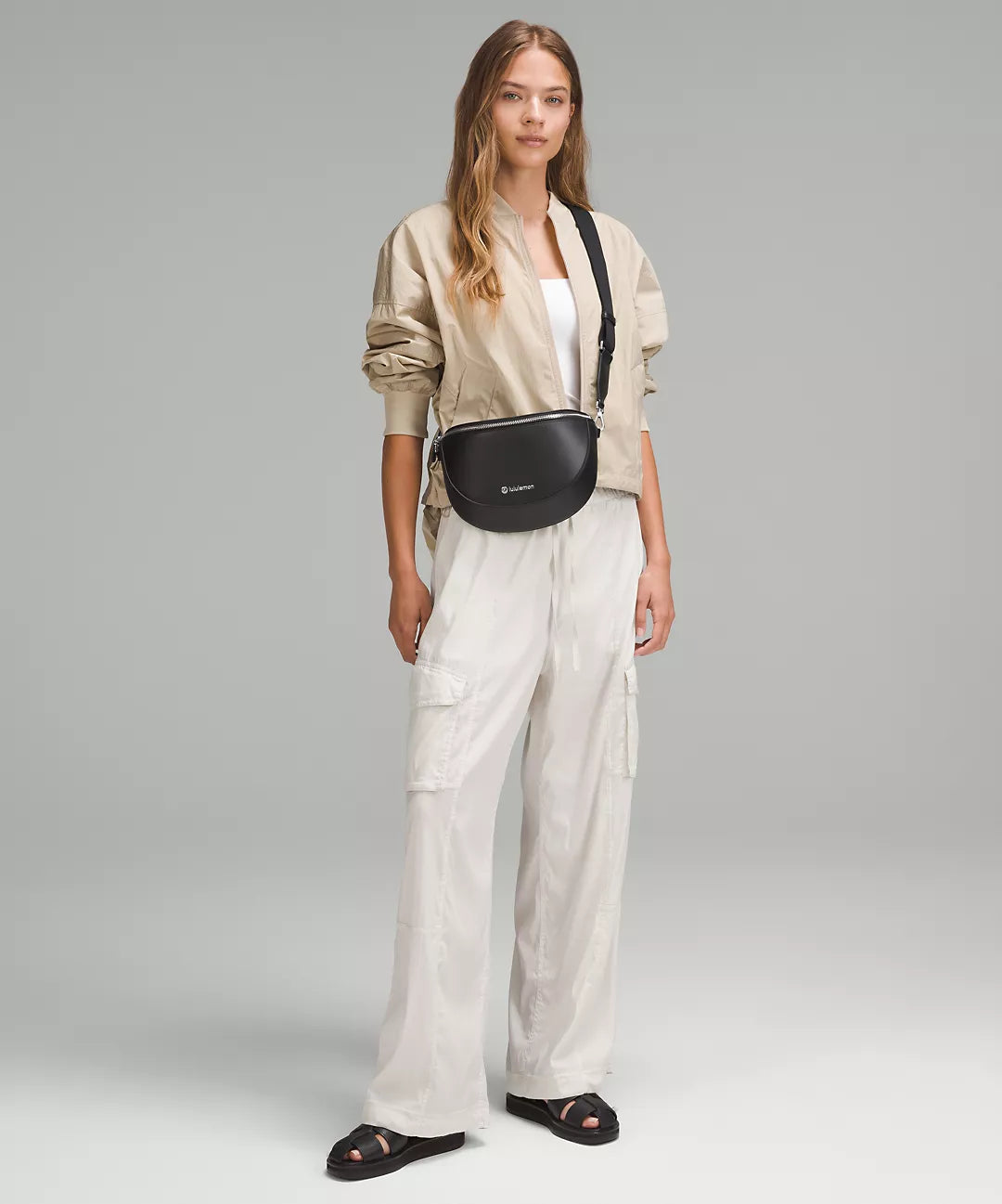 Lululemon Women Leather Alternative Saddle Crossbody Bag 2L