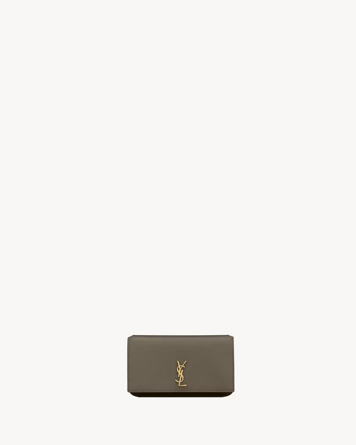 Saint Laurent Women’s YSL Monogram Phone Holder Crossbody Bag in Leather
