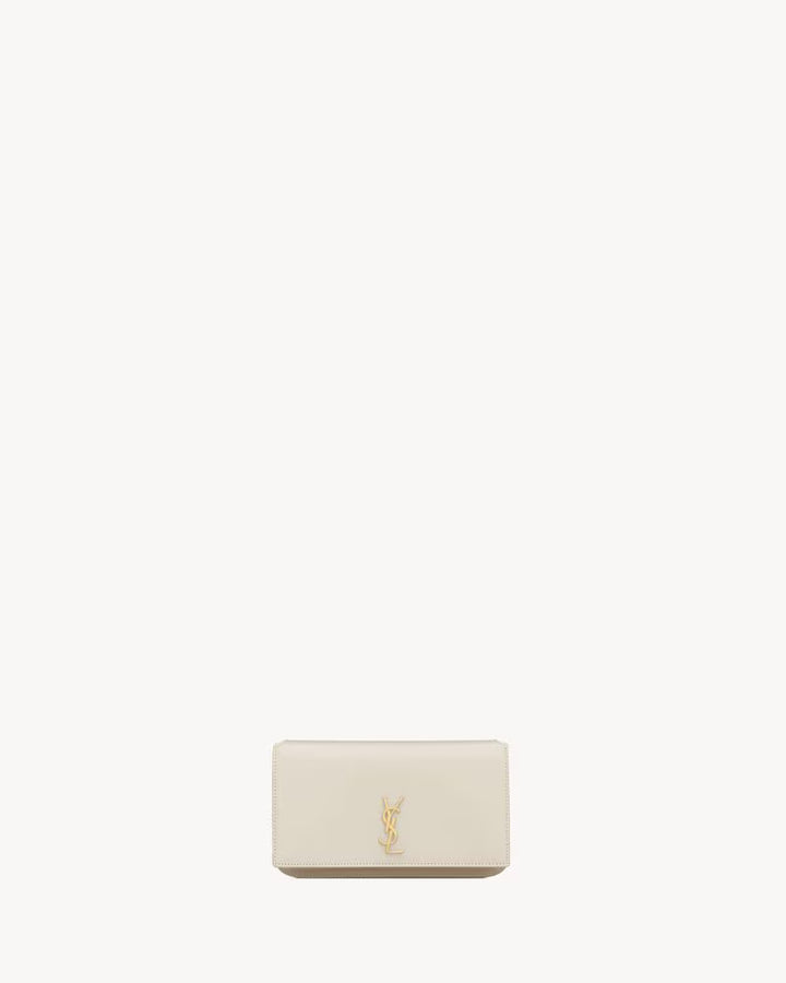 Saint Laurent Women’s YSL Monogram Phone Holder Crossbody Bag in Leather
