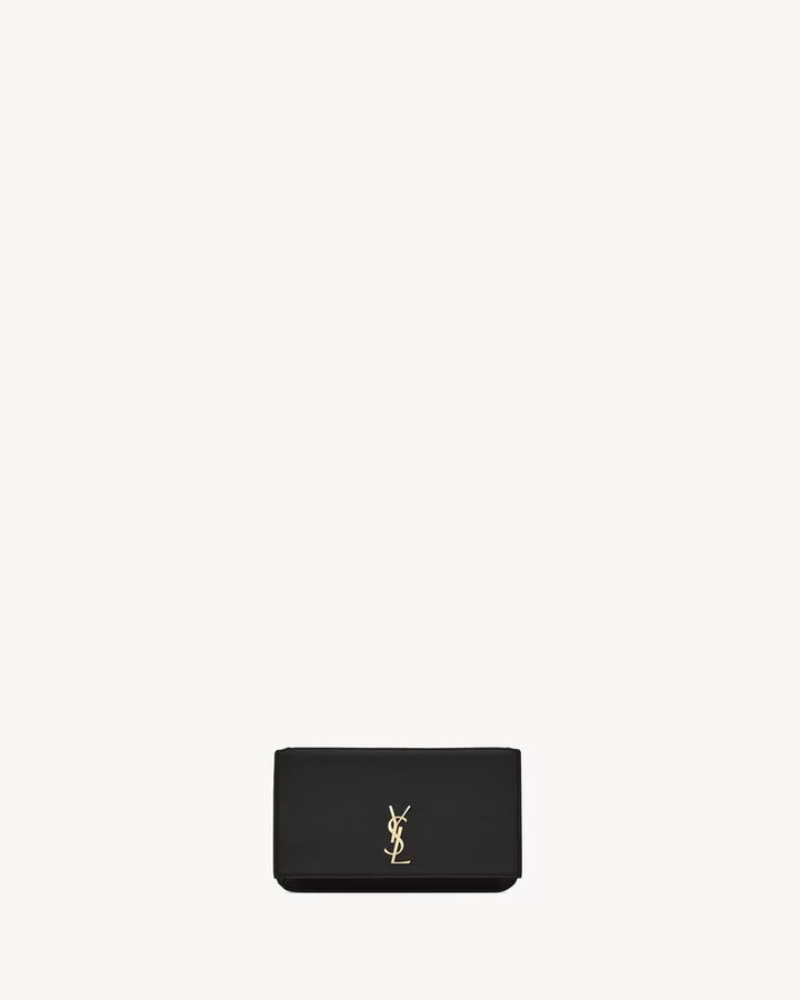 Saint Laurent Women’s YSL Monogram Phone Holder Crossbody Bag in Leather