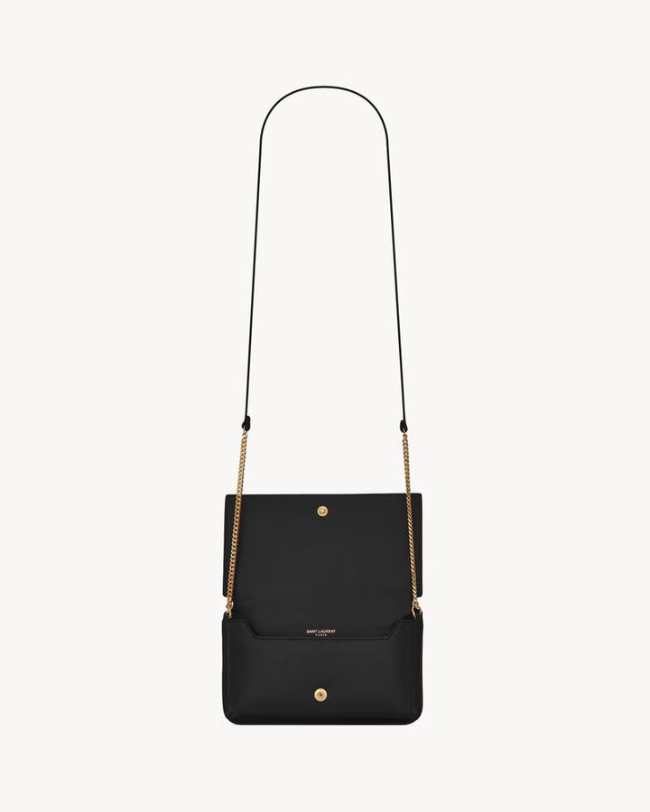 Saint Laurent Women’s YSL Monogram Phone Holder Crossbody Bag in Leather
