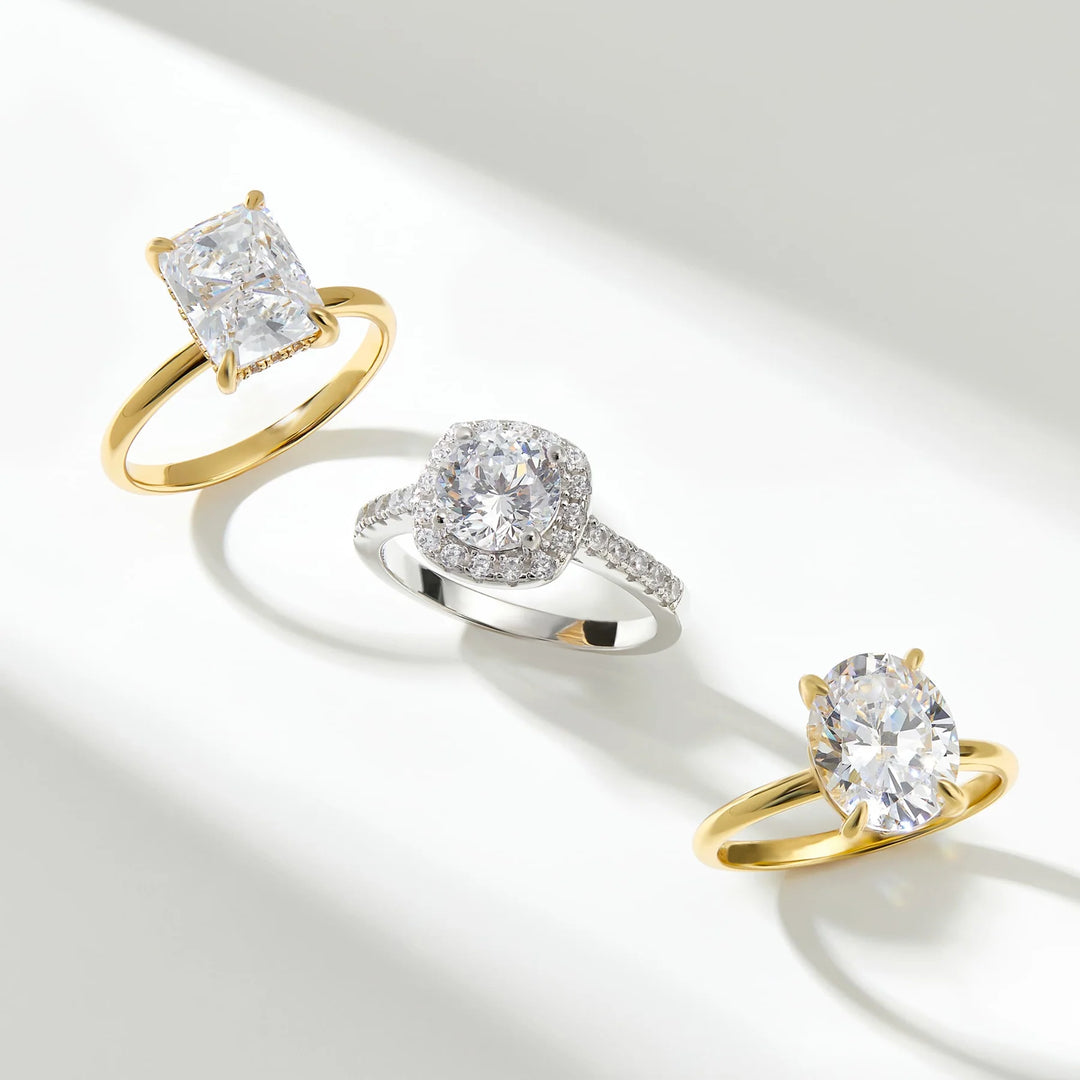 Women's Modern Gents Trading Co Elena Engagement Ring in Yellow Gold Oval Center Stone