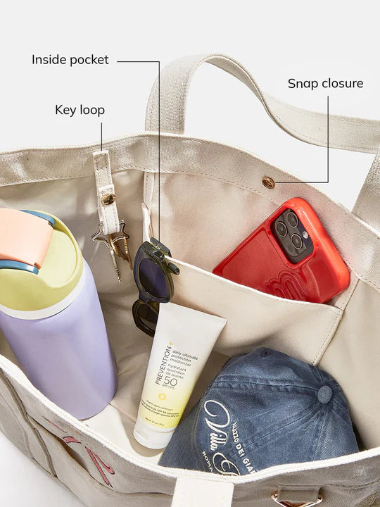 BaubleBar Women’s Medium Custom Icon Tote Handbag