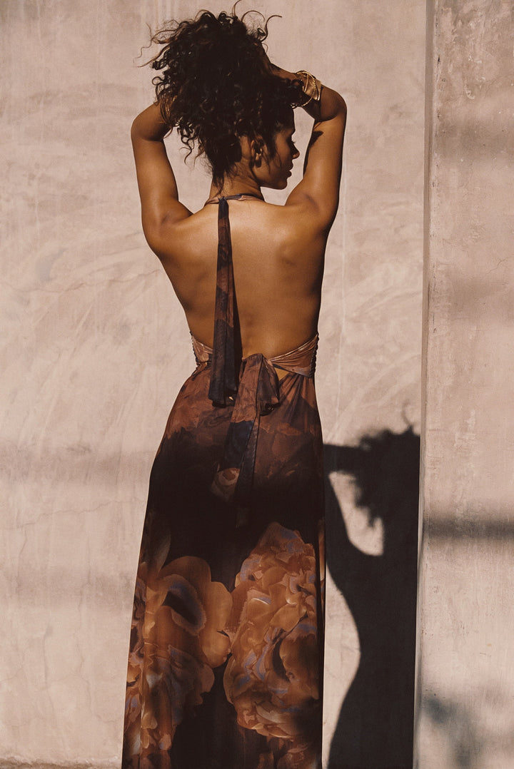 12th Tribe Women's  Rosalia Mesh Maxi Dress