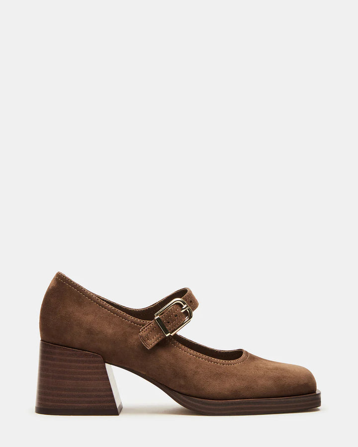 Steve Madden Lisbon Chestnut Suede Women's Loafers