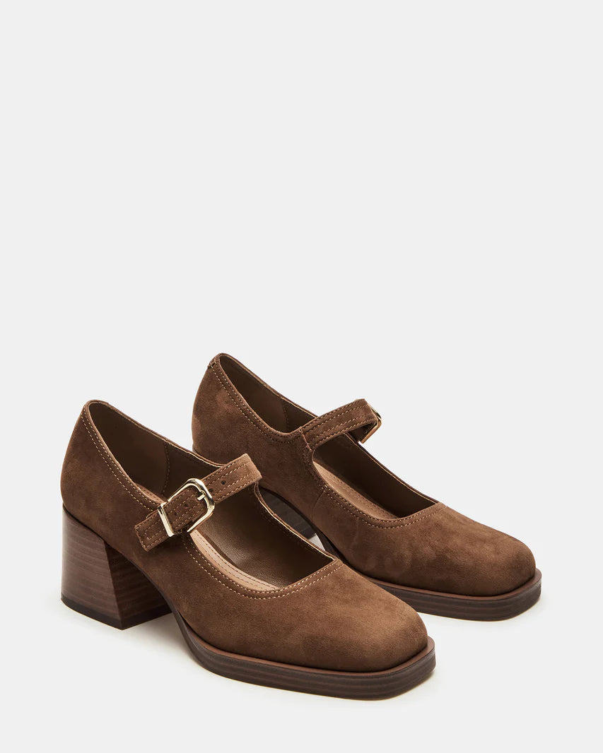 Steve Madden Lisbon Chestnut Suede Women's Loafers