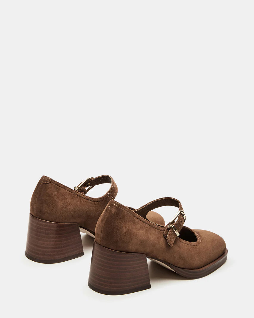 Steve Madden Lisbon Chestnut Suede Women's Loafers