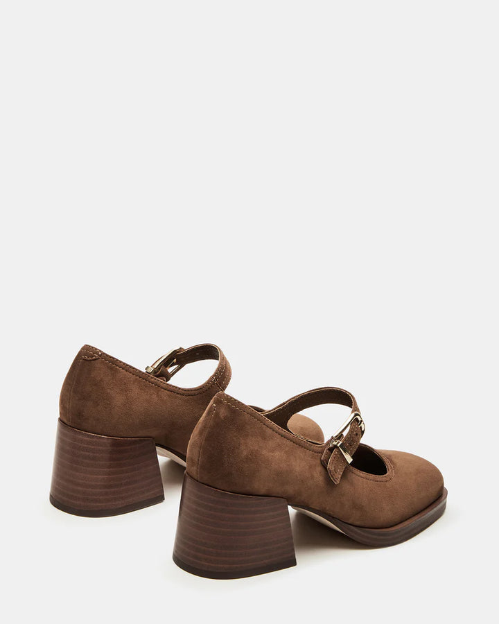 Steve Madden Lisbon Chestnut Suede Women's Loafers