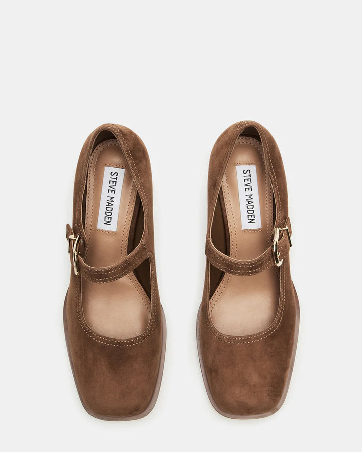 Steve Madden Lisbon Chestnut Suede Women's Loafers